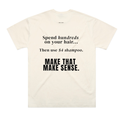 "Make That Make Sense" Oversize Tee - Black Print Thumbnail